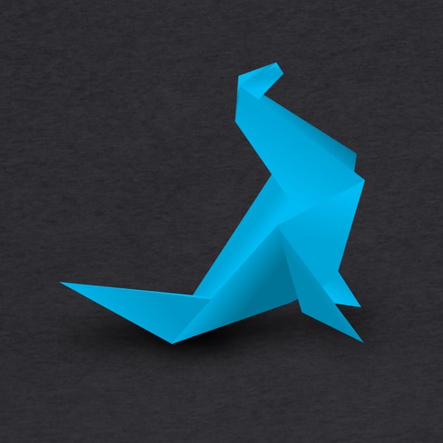 Origami Sea Lion T-Shirt by bazza234